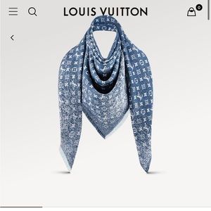 Louis Vuitton Denim Gradient Monogram Shawl/Scarf